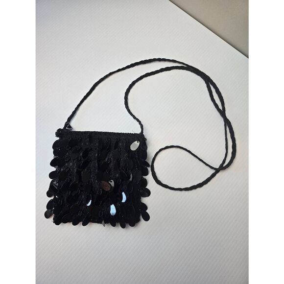 Evening Bag Black Sequined - Picture 1 of 8